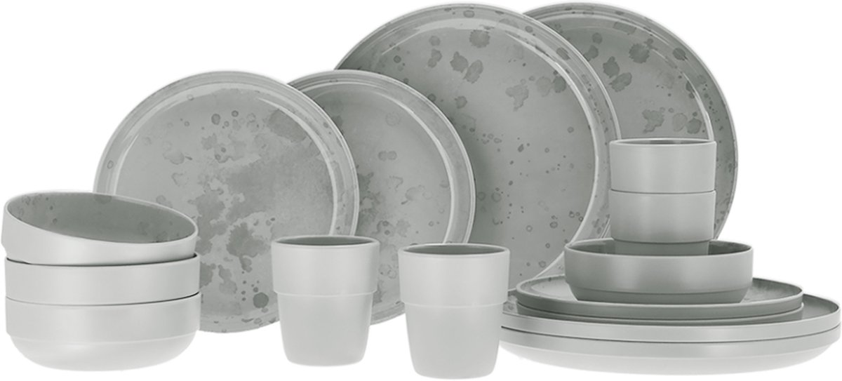 Travellife Palma serviesset light grey 16-delig V24