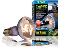 Exo Terra - Terrariumverlichting - Reptielen - Ex Swamp Basking Spot Spatwaterdicht 75w - 6,5x6,5x10cm - 1st