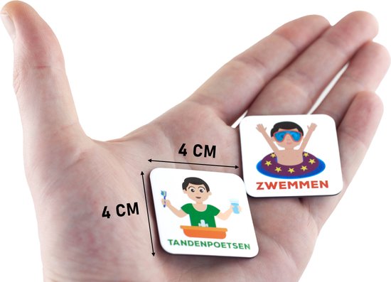 Smarfer - Magnetische pictogrammen voor weekplanner - planbord kind (2) - 50 stuks - voor kinderen - dag planning kind gezin – autisme planner - magneetjes - routine - planbord magneten - weekplanner kind - Smarfer