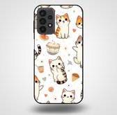 Smartphonica Telefoonhoesje voor Samsung Galaxy A23 5G met katten opdruk - TPU backcover case katten design / Back Cover geschikt voor Samsung Galaxy A23 5G