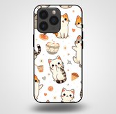 Smartphonica Telefoonhoesje voor iPhone 13 Pro met katten opdruk - TPU backcover case katten design / Back Cover geschikt voor Apple iPhone 13 Pro