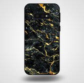 Smartphonica Telefoonhoesje voor Samsung Galaxy S10E met marmer opdruk - TPU backcover case marble design - Goud Zwart / Back Cover geschikt voor Samsung Galaxy S10E