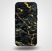 Smartphonica Telefoonhoesje voor Samsung Galaxy S9 met marmer opdruk - TPU backcover case marble design - Goud Zwart / Back Cover geschikt voor Samsung Galaxy S9