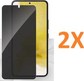 Screenprotector Glas - Privacy Tempered Glass Screen Protector Anti-Spy Geschikt voor: Samsung Galaxy S20 FE - 2x