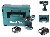Makita DHP 485 G1J accu klopboormachine 18V 50 Nm borstelloos + 1x oplaadbare accu 6.0Ah + Makpac - zonder lader