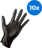 Romed 1000 stuks nitril handschoenen zwart - Set van 10 doosjes L Romed