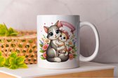 Mok Cats Mom - HappyMothersDay - Gift - Cadeau - MomLove - BestMomEver - Motherhood - FijneMoederdag - Moederliefde - BesteMoederOoit - MamaEnIk
