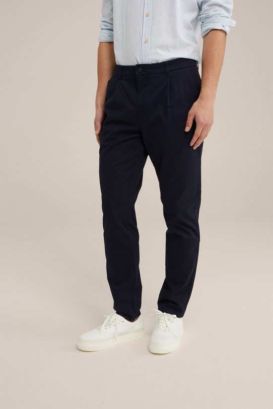 WE Fashion Heren tapered fit chino met stretch