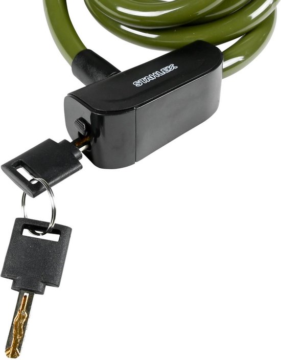 Stahlex Kabelslot - extra beveiligd - stootvast kunststof - Ø 12 x 1200 mm - inclusief 2 sleutels van Stahlex — afbeelding 5