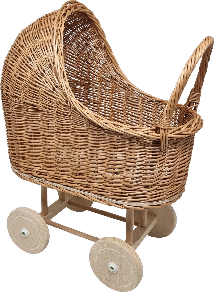Bol.com Playwood - Rieten Poppenwagen zonder bekleding aanbieding