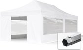 4x8 m Easy Up partytent Vouwpaviljoen PVC brandvertragend met zijwanden (panorama), PROFESSIONAL alu 50mm, wit