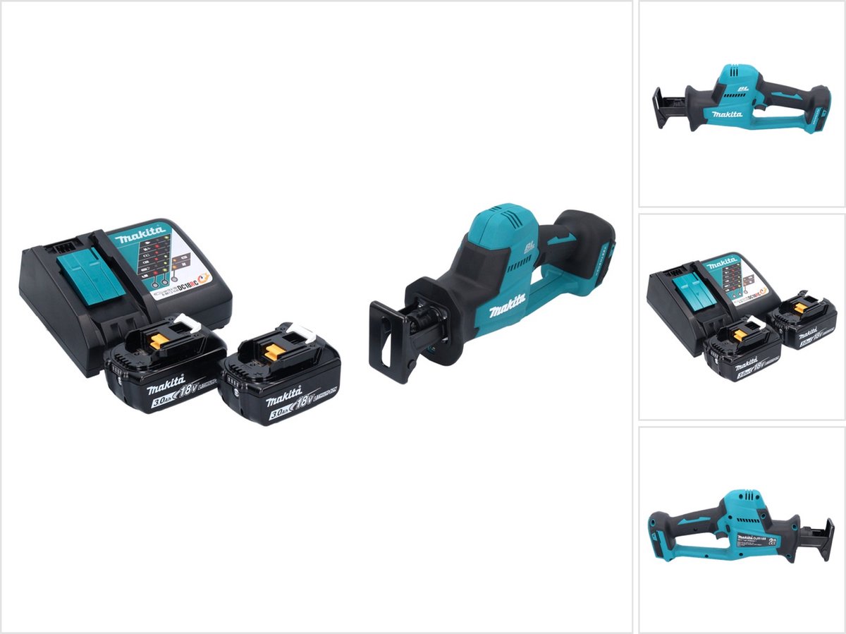 Makita DJR 189 RF accu reciprozaag 18 V borstelloos + 2x oplaadbare accu 3.0 Ah + lader