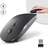 Allsa Wireless Mouse - Souris - Pour ordinateur portable et Ordinateur - Droitier et gaucher - Zwart