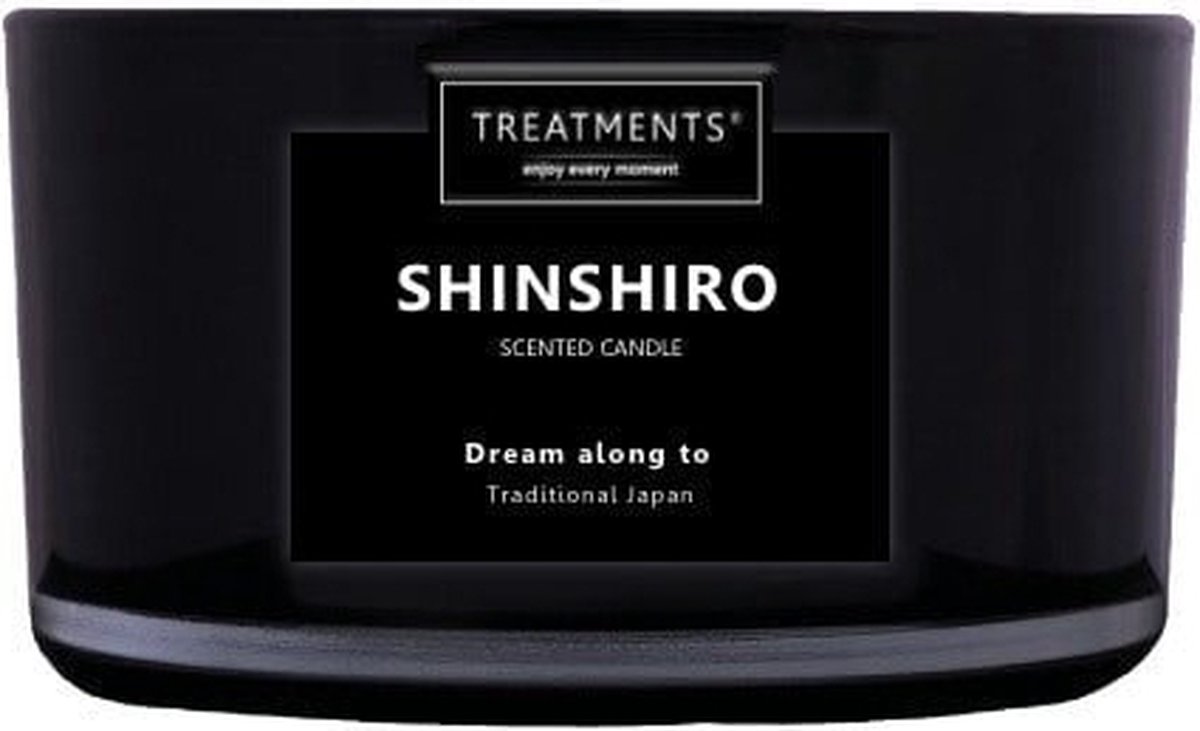 Treatments TSSXL - XL Geurkaars - Scented candle XL - Shinshiro - 600 gram Zwart