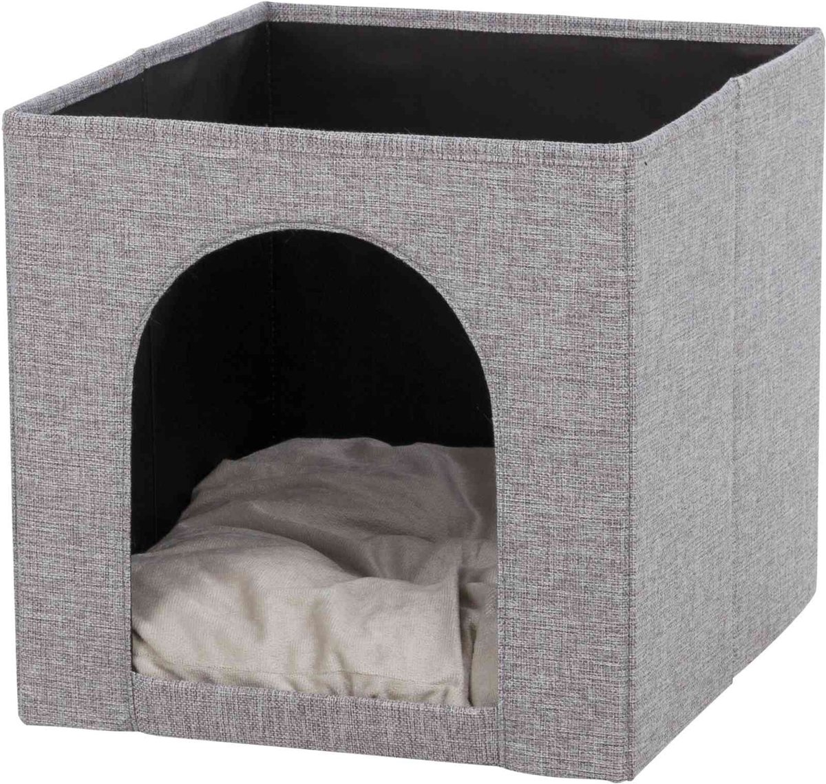 Bol.com Trixie - Kattenmand - Iglo Ella - Grijs - 37X33X33 cm aanbieding