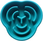 Schrokbak hond - Donker turquoise - Voerbak - Slow feeder - Anti schrok bak hond - Honden voerbak