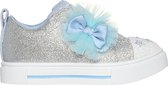 "Skechers Twinkle Sparks - Glitter Gems Meisjes Sneakers - Grijs;Lichtblauw - Maat 26"