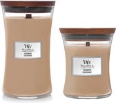WoodWick Duo Large & Medium Candle Cashmere