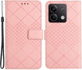 Coverup Rhombus Book Case - Geschikt voor Xiaomi Redmi Note 13 4G Hoesje - Pink