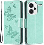 Coverup Butterfly Book Case Convient pour Xiaomi Redmi Note 13 Pro+ 5G - Cyan