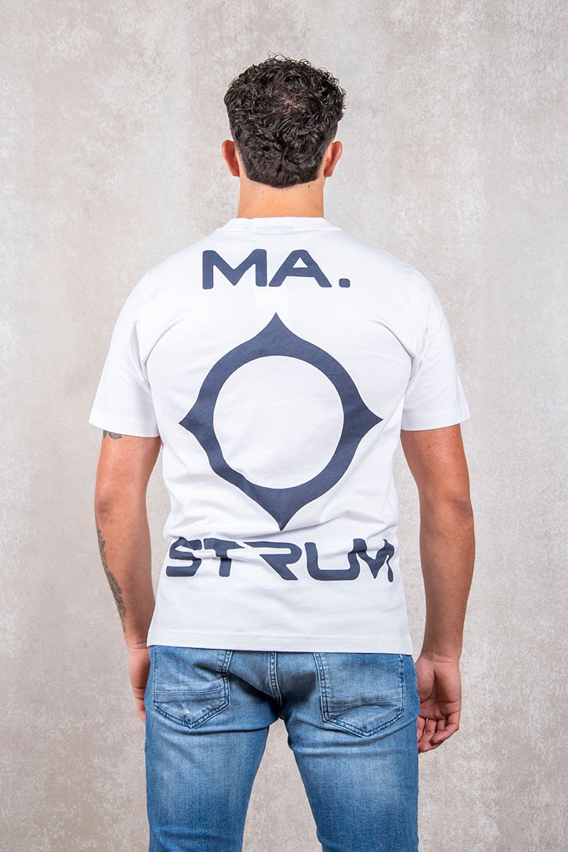 Oversized Back Logo Print Tee - Wit - M