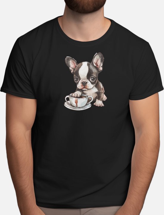 Boston Terrier Coffee - T Shirt- dogs - gift - cadeau - puppies - puppylove - doglover - doggy - honden - puppyliefde - mijnhond - hondenliefde - hondenwereld