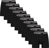 Mario Russo Boxershorts - Boxershort heren - Onderbroeken heren - 10-pack - M - Zwart