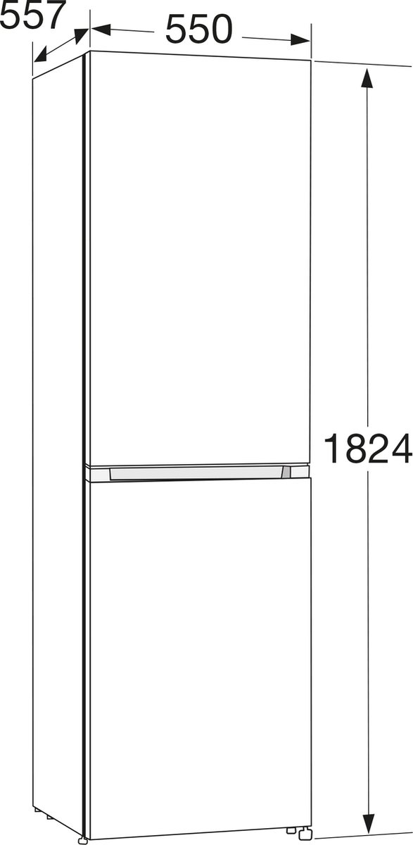 ETNA KCV282NRVS - Vrijstaande Koel vriescombinatie - 182 cm - RVS - No Frost - Extra groot Vriesvak - 50/50 — afbeelding 4
