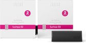 JANZEN Car Perfume 2-pack – Fuchsia 69 – Autoparfum – Autogeur – Autoaccessoires – Lederlook - Krachtig en Bloemig - 2 x 2 stuks