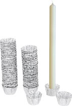 Bougeoirs 60 pièces - Bougeoirs en aluminium pour Bougies votives - Anneaux de bougies - Ajustements de bougies - Bougeoirs -
