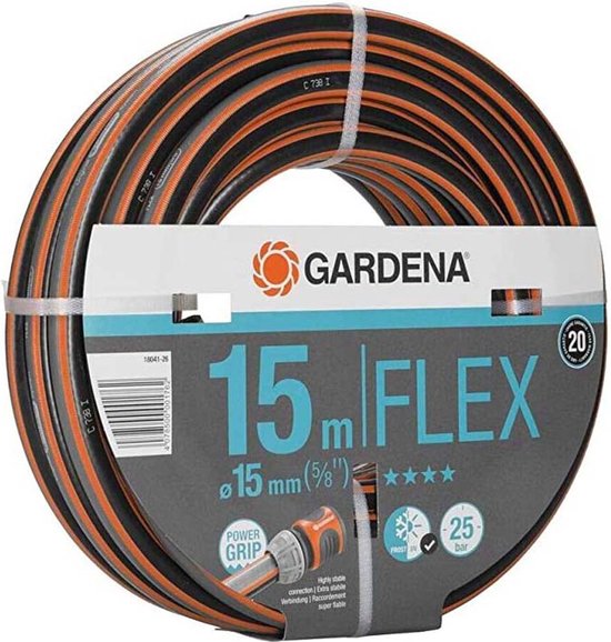 Tuinslang Gardena 15 m Ø 15 mm flexibel lichtbestendig duurzaam 25 bar druk