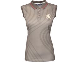 PK International - Technische Piqué Polo - Polo - Mouwloos - Prisco - Sepia - Grijs/beige - XL/42