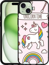 Cazy Hardcase Hoesje geschikt voor iPhone 15 Plus Unicorn Time