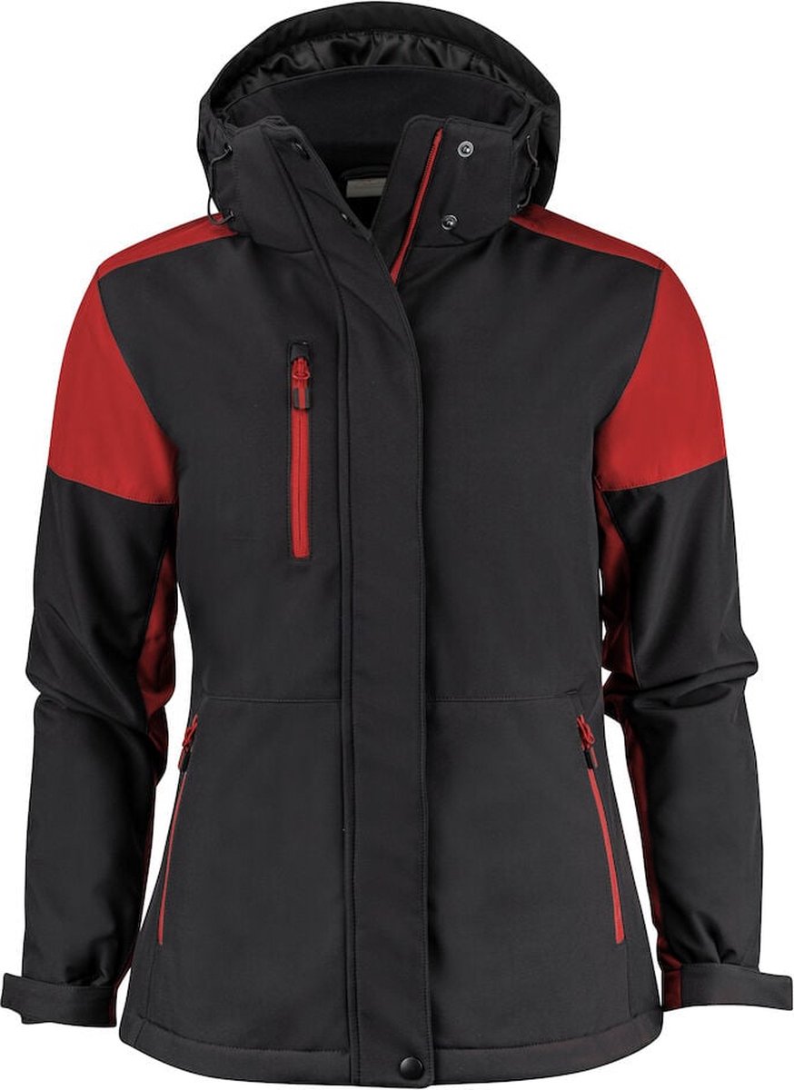 Printer PRIME PADDED SOFTSHELL PRIME LADY 2261072 - Zwart/Rood - M