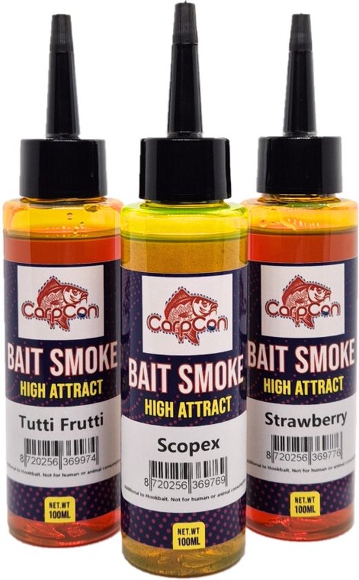 High Attract Bait Smoke 'Tutti Frutti' - Oranje - 100ml - Tutti Frutti Goo - Karper lokvoer - Vis aas — afbeelding 3