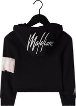 Malelions Cropped Hoodie Truien & Vesten Meisjes - Sweater - Hoodie - Vest- Zwart - Maat 104