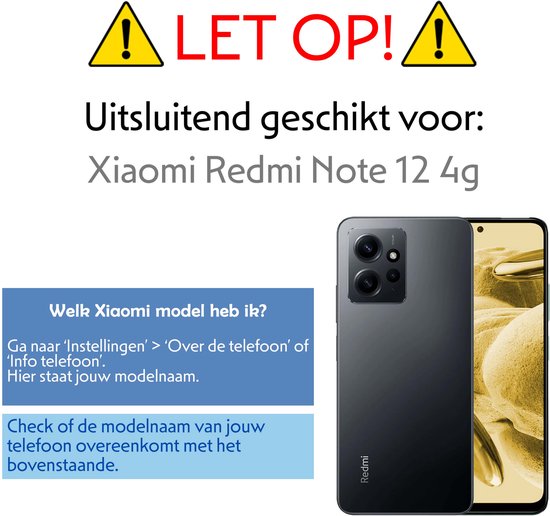 Coque pour Xiaomi Redmi Note 12 4G Coque en Siliconen - Coque pour Xiaomi Redmi Note 12 4G Coque Siliconen - Transparent - 2 Pièces