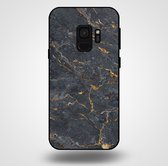 Smartphonica Telefoonhoesje voor Samsung Galaxy S9 met marmer opdruk - TPU backcover case marble design - Goud Grijs / Back Cover geschikt voor Samsung Galaxy S9