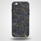Smartphonica Telefoonhoesje voor iPhone 6/6s met marmer opdruk - TPU backcover case marble design - Goud Grijs / Back Cover geschikt voor Apple iPhone 6/6s