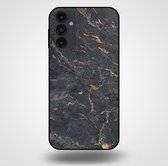 Smartphonica Telefoonhoesje voor Samsung Galaxy A14 met marmer opdruk - TPU backcover case marble design - Goud Grijs / Back Cover geschikt voor Samsung Galaxy A14