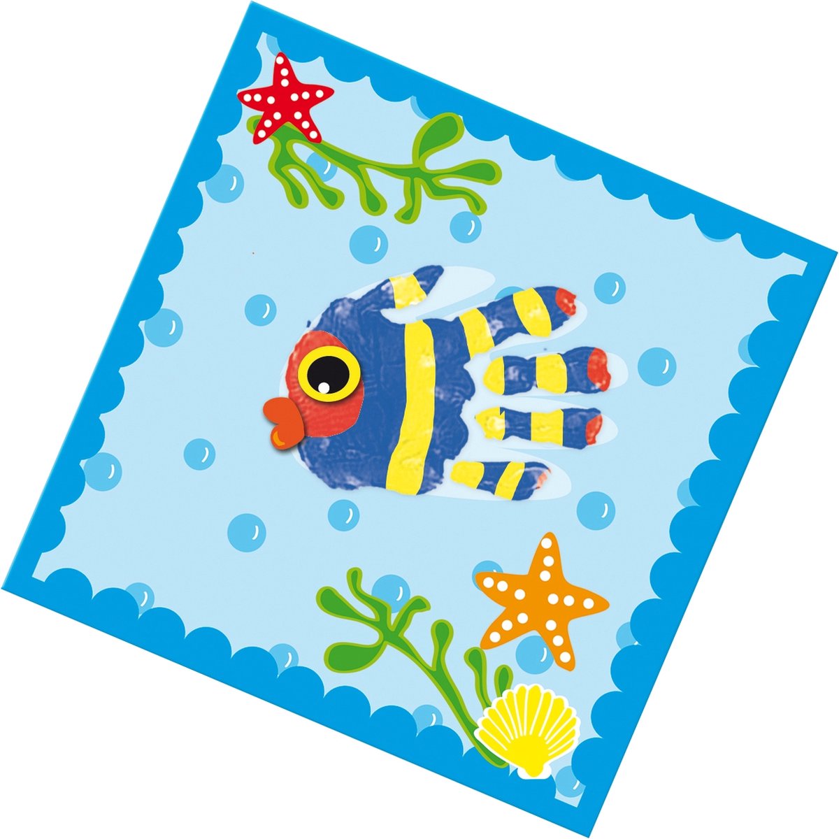 SES Creative - My First - Mijn Eerste Kunstwerk - inclusief 3 kleuren Vingerverf en 11 Vrolijke Kaarten - Makkelijk Uitwasbaar - Vingerverfset 1 tot 4 jaar — afbeelding 2