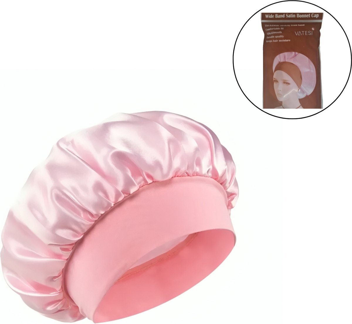 Satijnen Slaapmuts Roze van VATESI — cadeau in Verzorging - foto 5