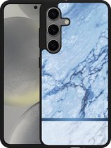 Cazy Hardcase Hoesje geschikt voor Samsung Galaxy S24 Blauw Marmer
