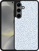 Cazy Hardcase Hoesje geschikt voor Samsung Galaxy S24 Blauwe Doodle