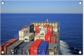 Tuindecoratie Oostzee - Containerschip - Boot - 60x40 cm - Tuinposter - Tuindoek - Buitenposter