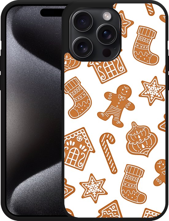 Secret Pasjeshouder anti-slip kunststof en TPU hoesje voor iPhone 15 - zwart