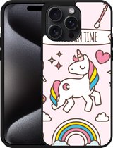 Cazy Hardcase Hoesje geschikt voor iPhone 15 Pro Max Unicorn Time
