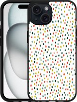 Cazy Hardcase Hoesje geschikt voor iPhone15 Happy Dots