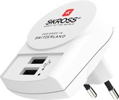 SKROSS Reisstekker Europa 2x USB (Front Connection)