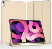 Coque iPad Air 5 - Coque iPad Air 4 - Coque Tri-Fold - Or - Compatible avec Apple iPad Air 4e et 5e génération - 10,9 pouces - A2324, A2325, A2072, A2588, A2589, A2591